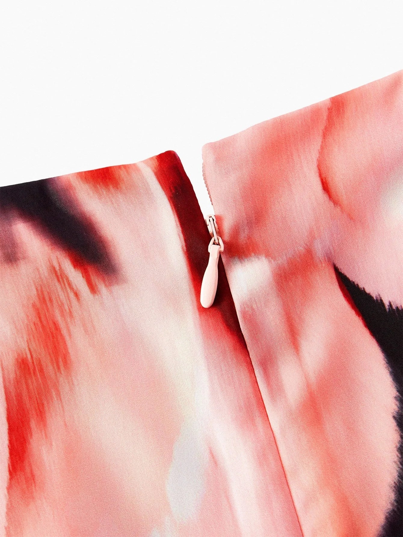 PREMIUM ALLOVER FLORAL PRINT ASYMMETRICAL RUFFLE HEM MIDI DRESS