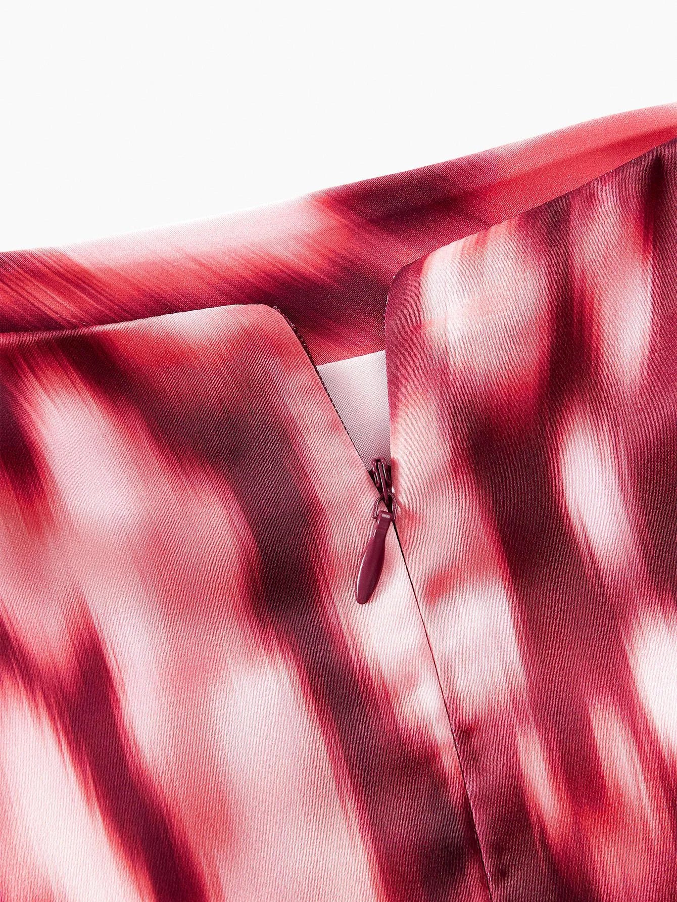 PREMIUM ALLOVER PRINT DRAPED DRESS