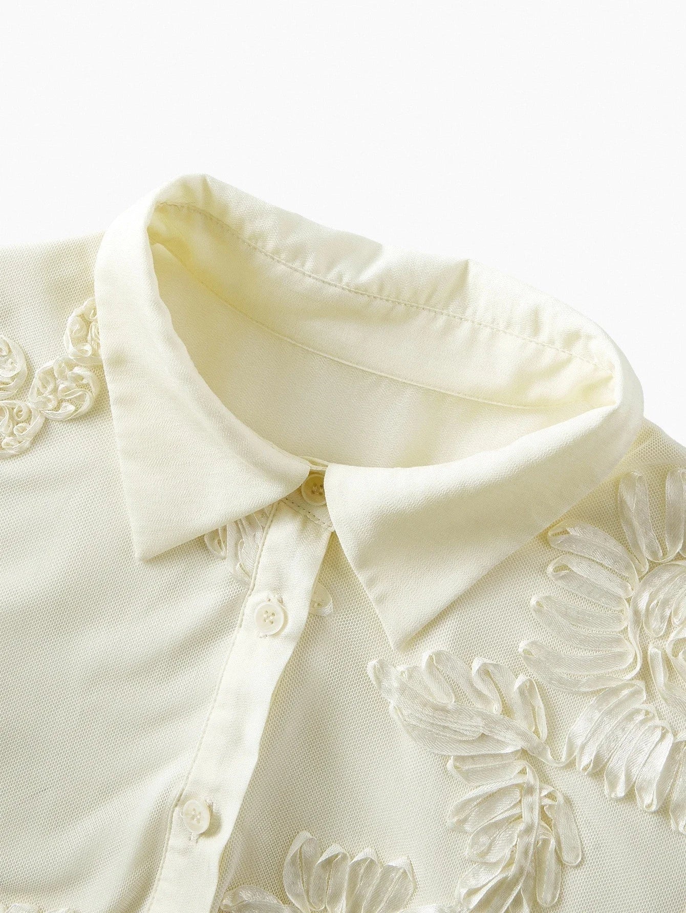 PREMIUM APPLIQUES BUTTON UP DRESS