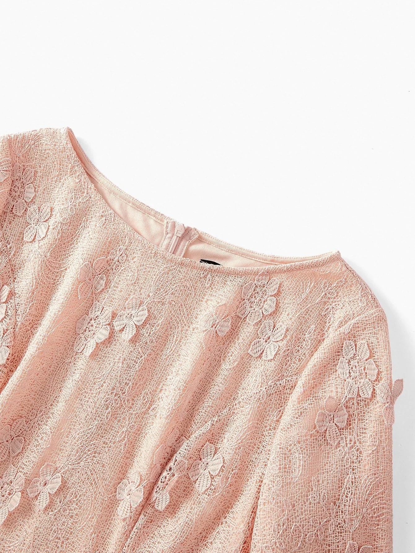 PREMIUM APPLIQUES ZIPPER DRESS