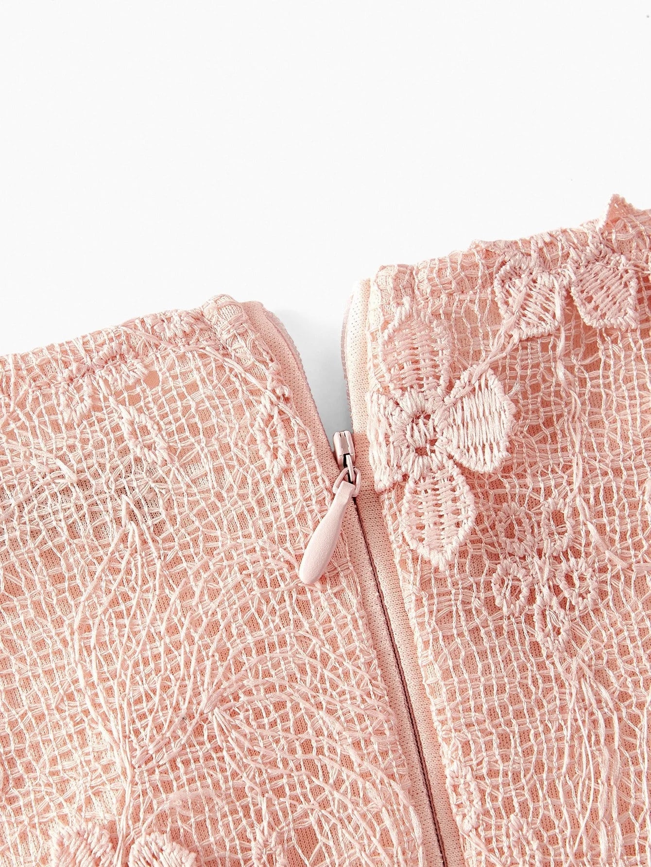 PREMIUM APPLIQUES ZIPPER DRESS