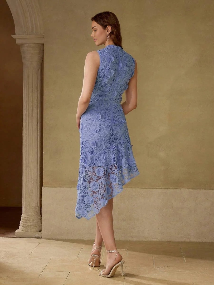 PREMIUM ASYMMETRICAL HEM CUT OUT DRESS