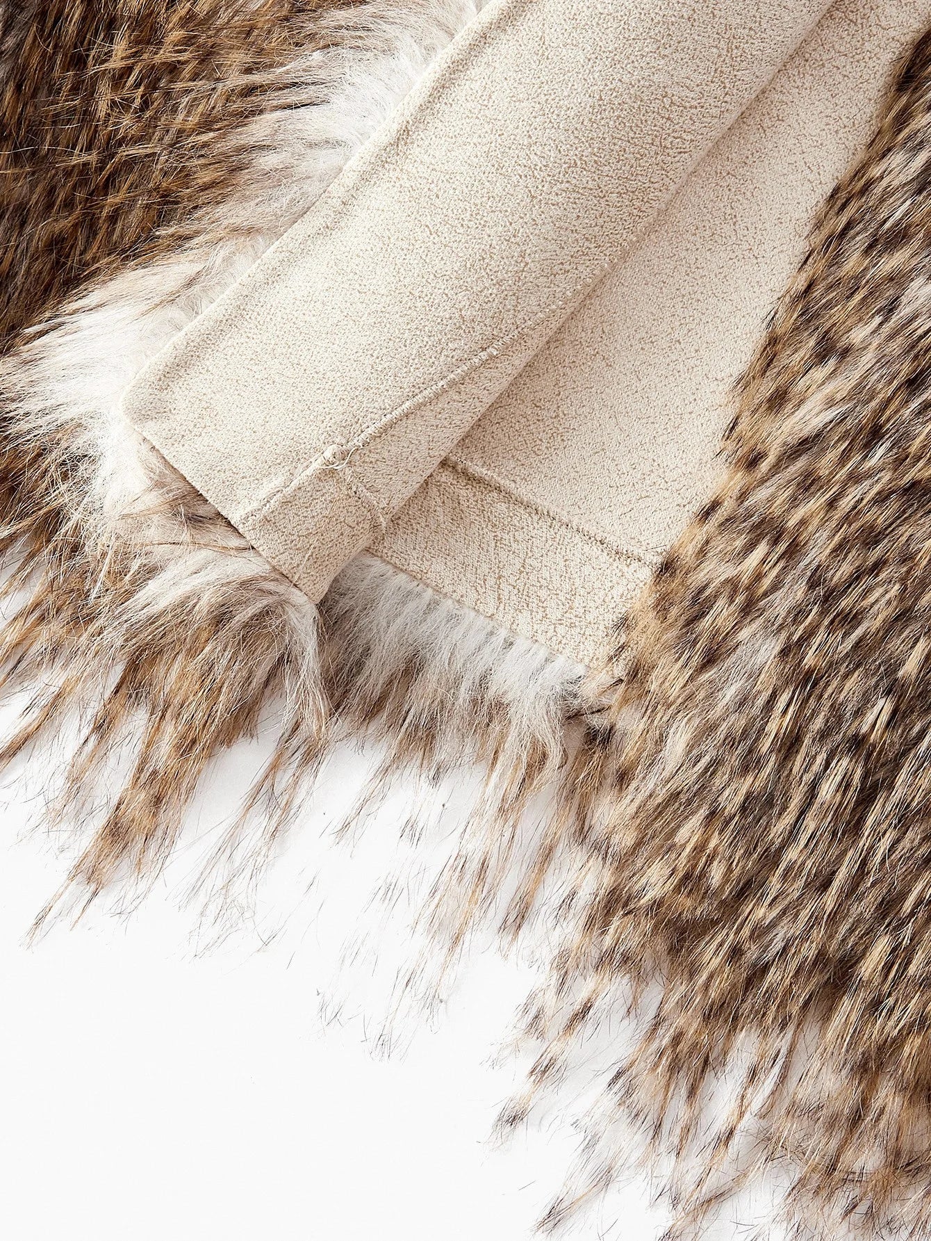 PREMIUM ASYMMETRICAL HEM FAUX FUR COAT