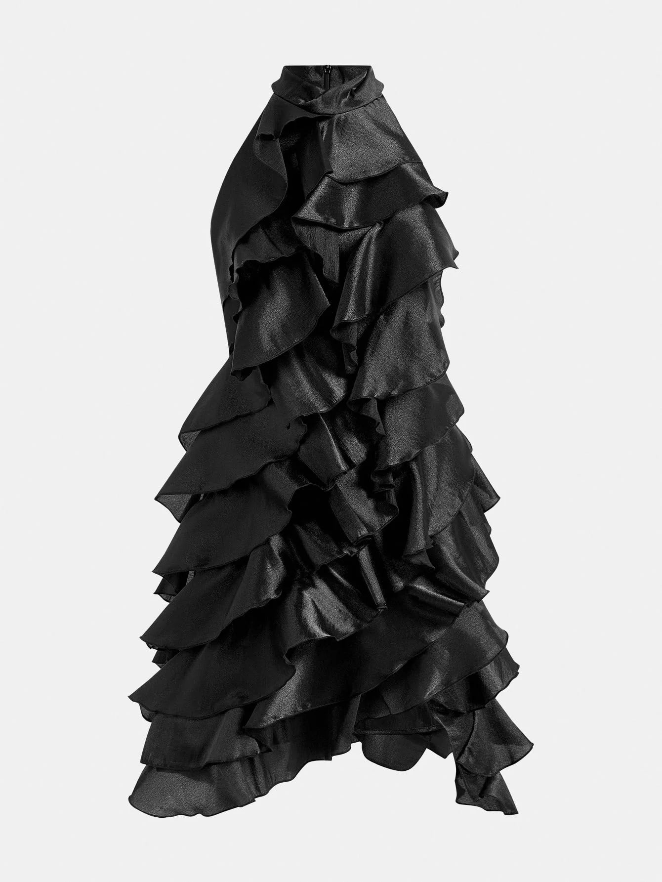 PREMIUM ASYMMETRICAL HEM TIERED LAYER DRESS