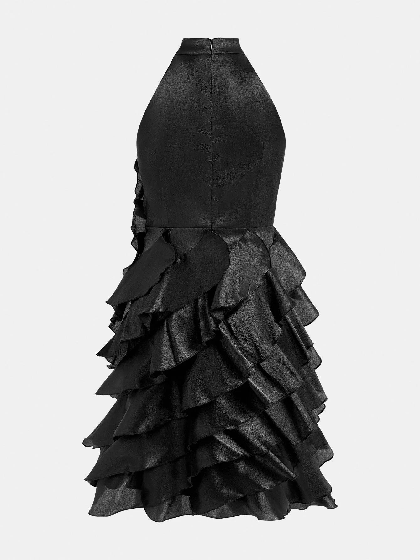 PREMIUM ASYMMETRICAL HEM TIERED LAYER DRESS