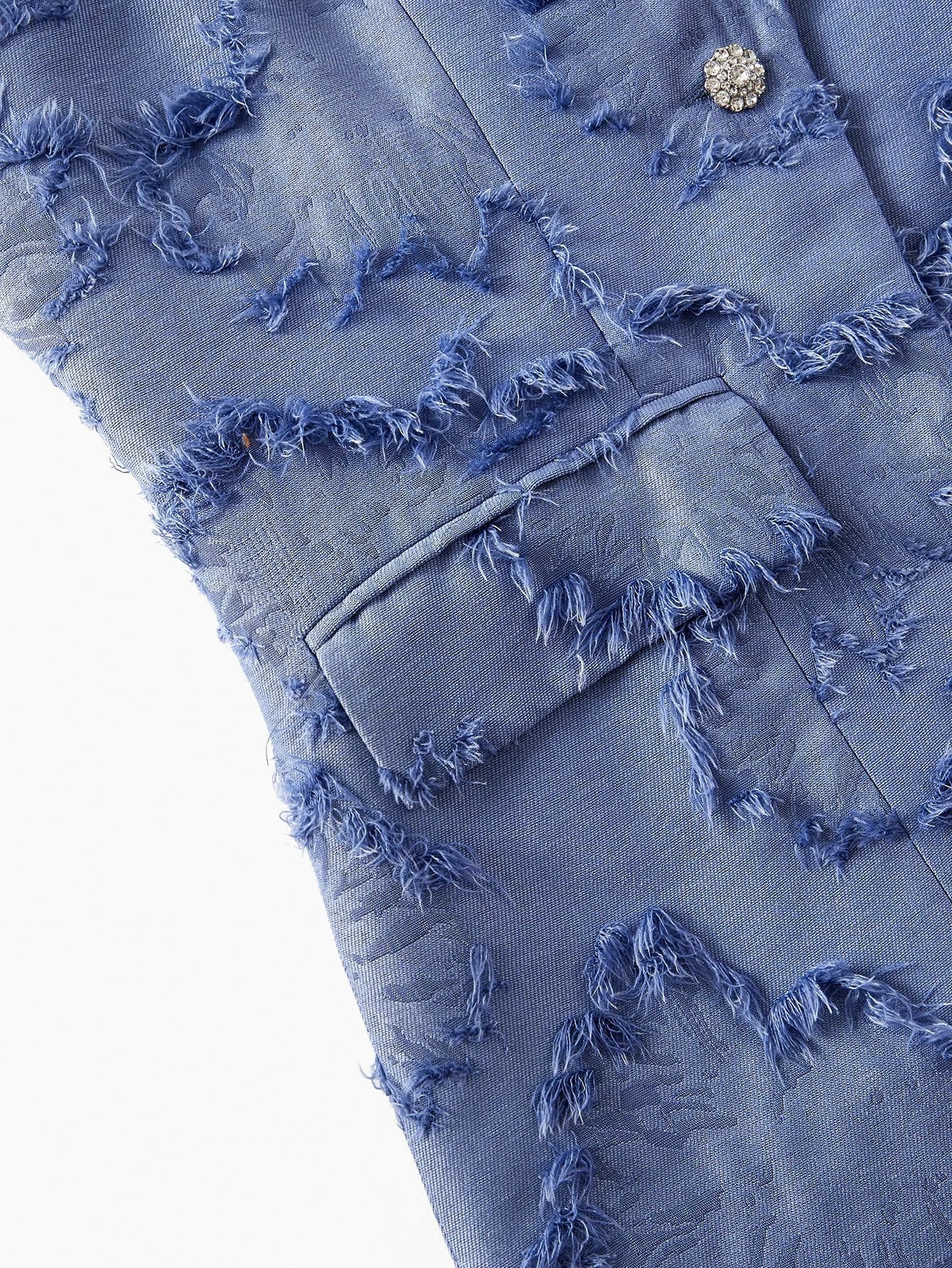 PREMIUM AUTUMNWINTER FASHION TEXTURED PEAK COLLAR BLAZER