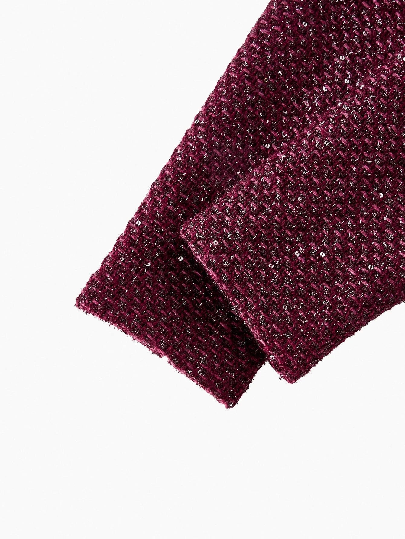 PREMIUM AUTUMNWINTER FRENCH STYLE CHIC TWEED LAPEL COLLAR LONG SLEEVE FITTED SHORT WOMENS BLAZER