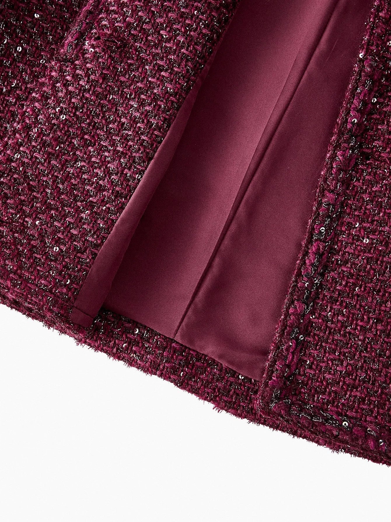 PREMIUM AUTUMNWINTER FRENCH STYLE CHIC TWEED LAPEL COLLAR LONG SLEEVE FITTED SHORT WOMENS BLAZER