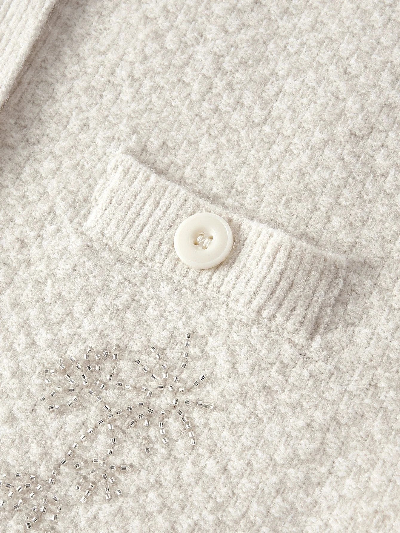 PREMIUM BEADED BUTTON UP CARDIGAN