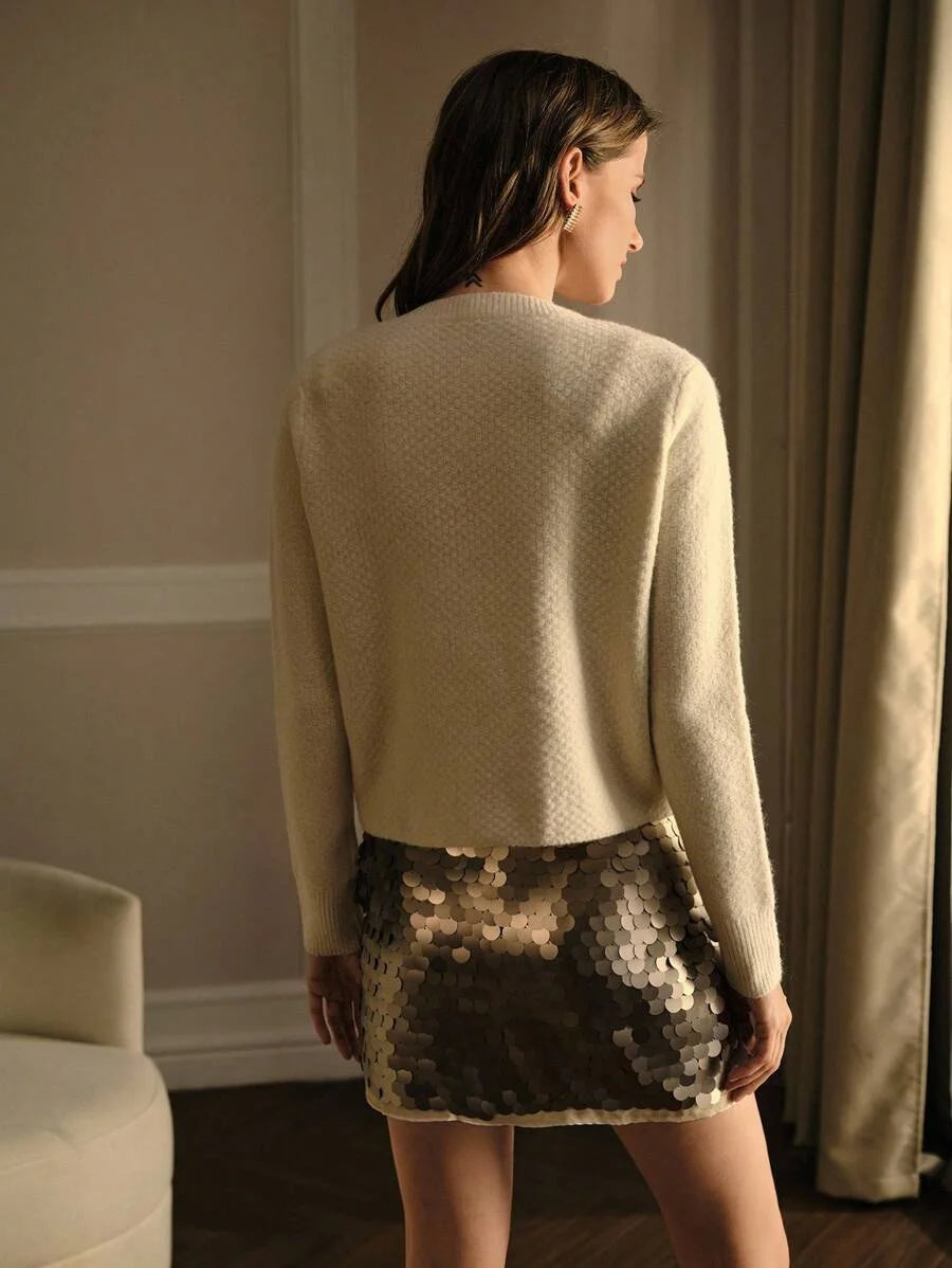 PREMIUM BEADED BUTTON UP CARDIGAN