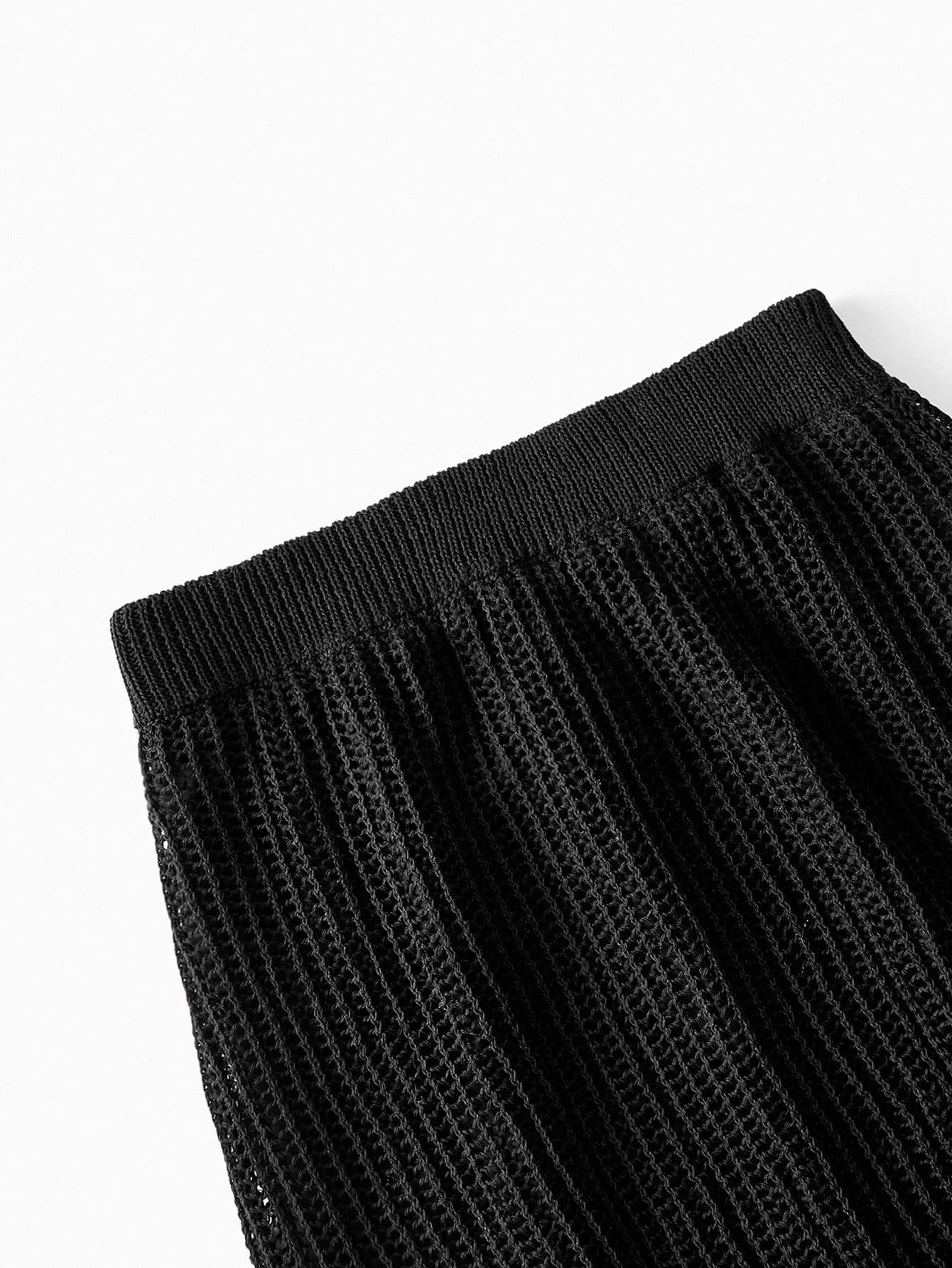 PREMIUM BELL SLEEVE SHEER BUTTON UP TOP amp SKIRT SWEATER SET