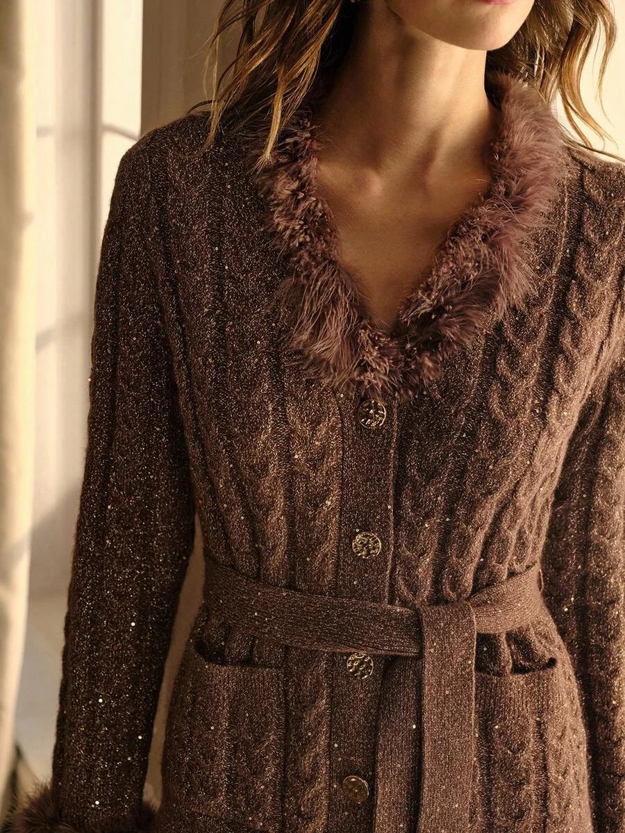 PREMIUM BELTED BUTTON UP CARDIGAN