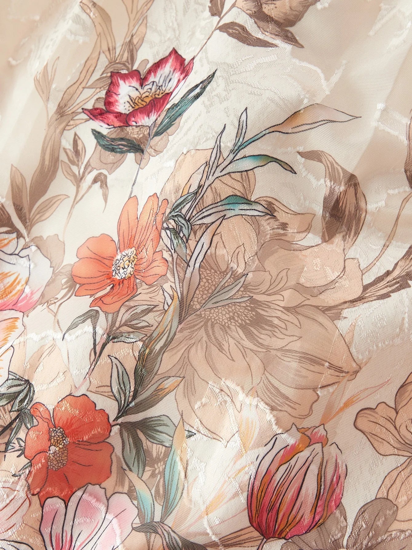 PREMIUM BELTED FLORAL PRINT DRESS