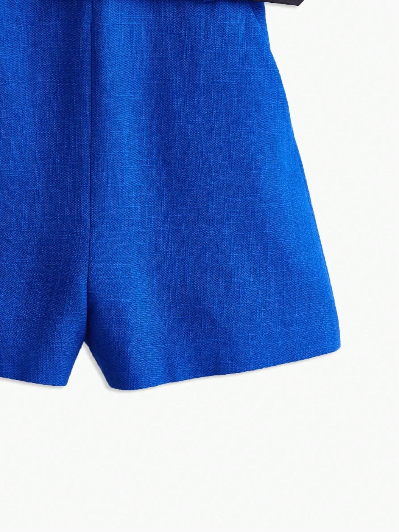 PREMIUM BELTED LINEN VISCOSE RUFFLE ROMPER