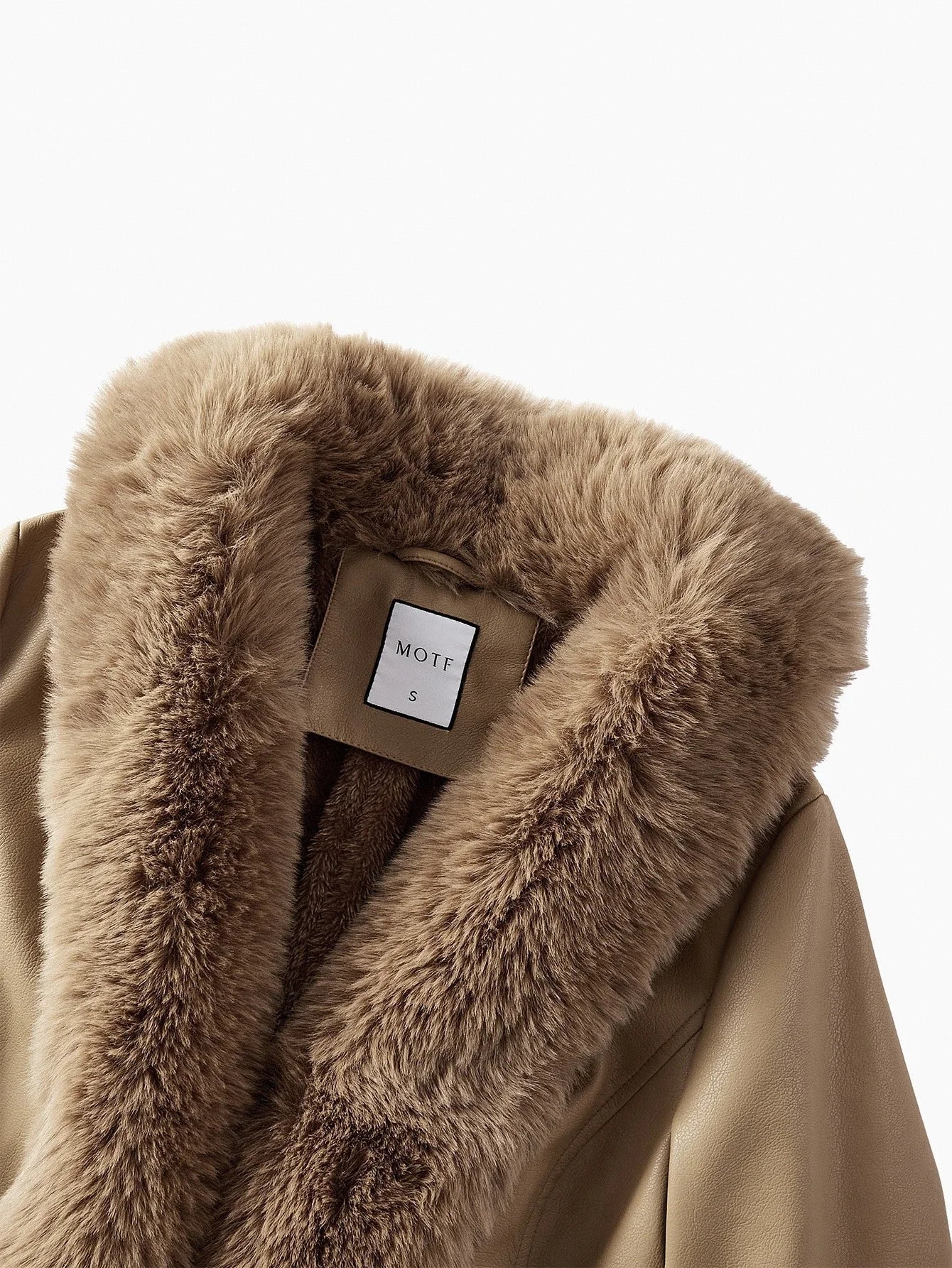 PREMIUM BELTED LONG SLEEVE FAUX FUR COAT