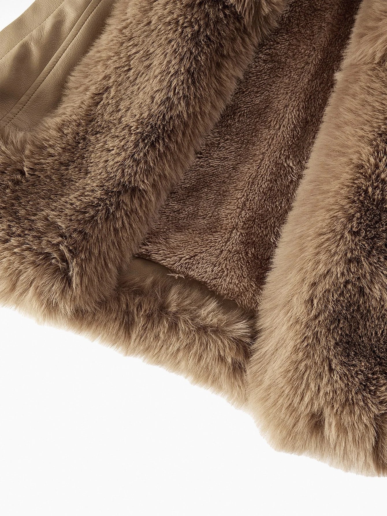 PREMIUM BELTED LONG SLEEVE FAUX FUR COAT