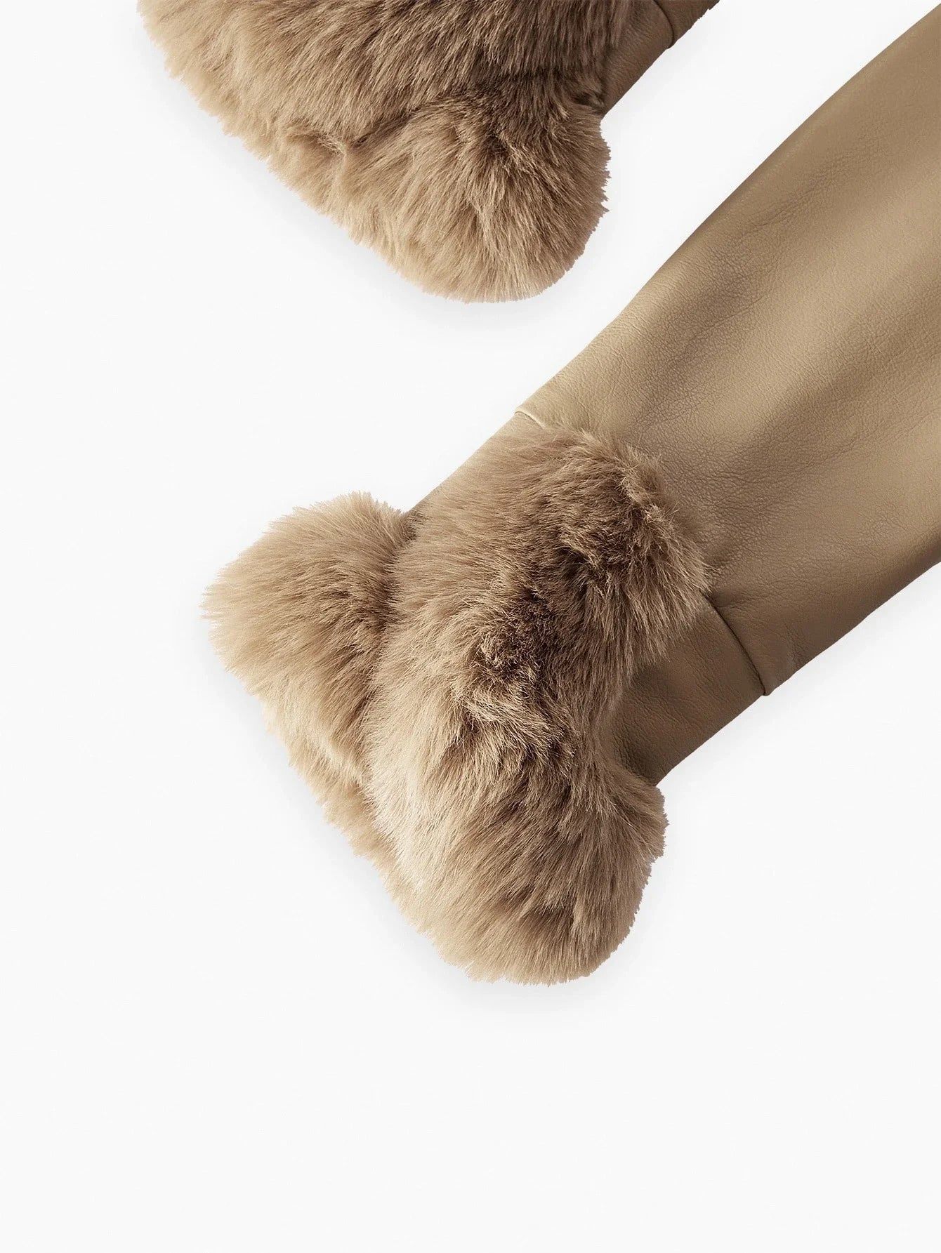 PREMIUM BELTED LONG SLEEVE FAUX FUR COAT