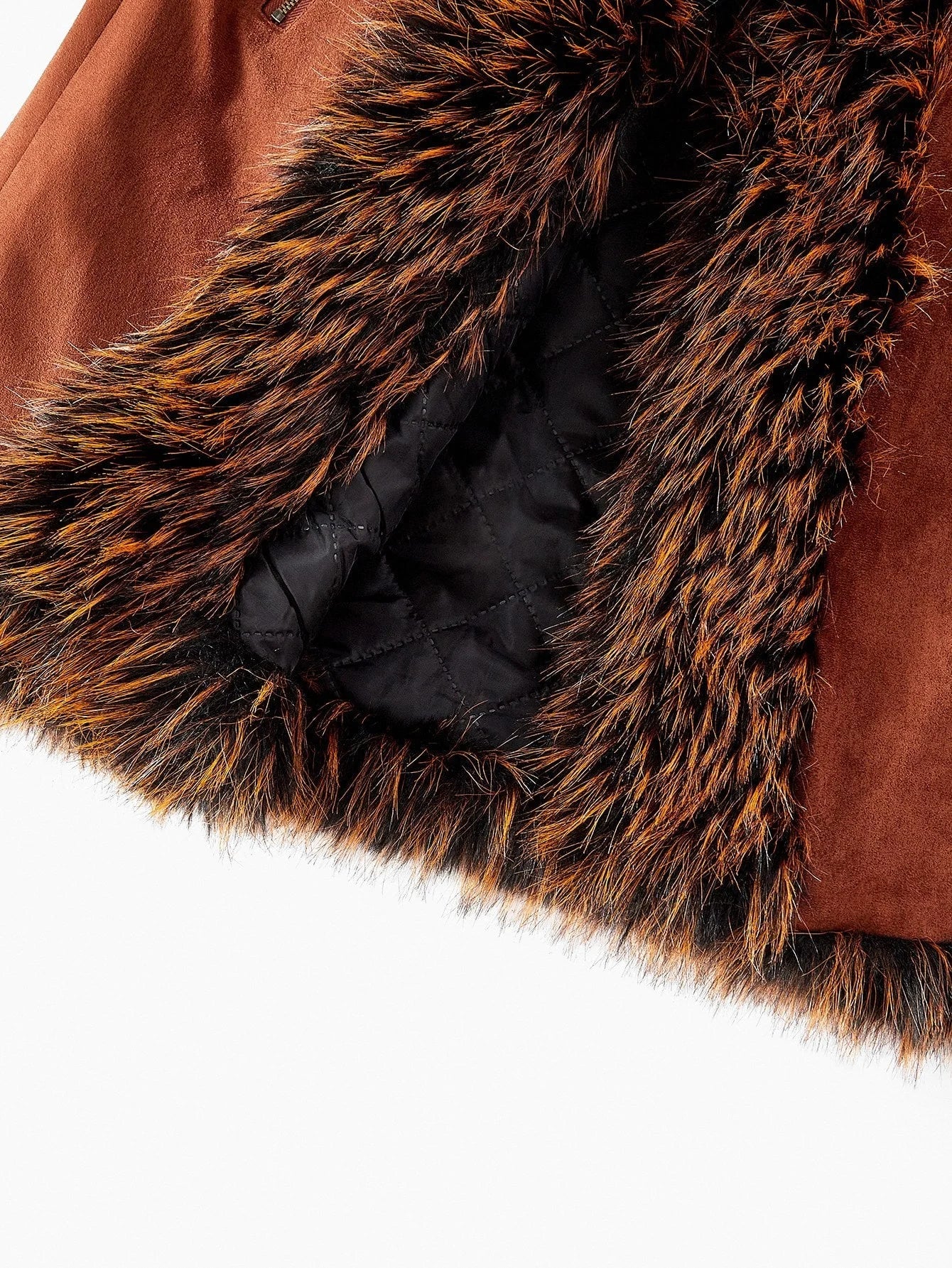 PREMIUM BELTED POCKET FAUX FUR COAT