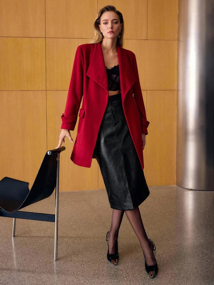 PREMIUM BELTED POCKET OVERCOAT