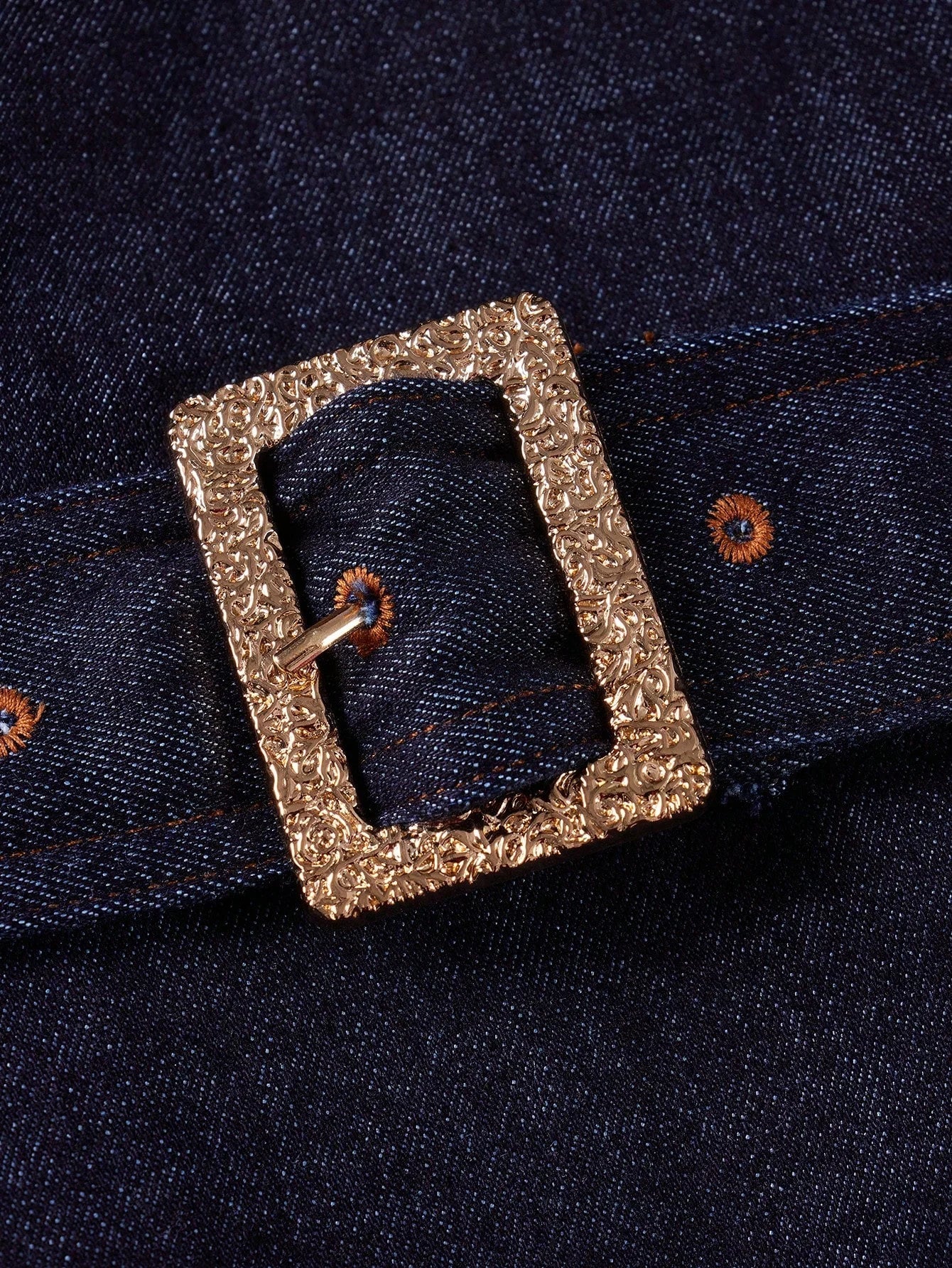 PREMIUM BELTED STRAPLESS BUSTIER DENIM DRESS