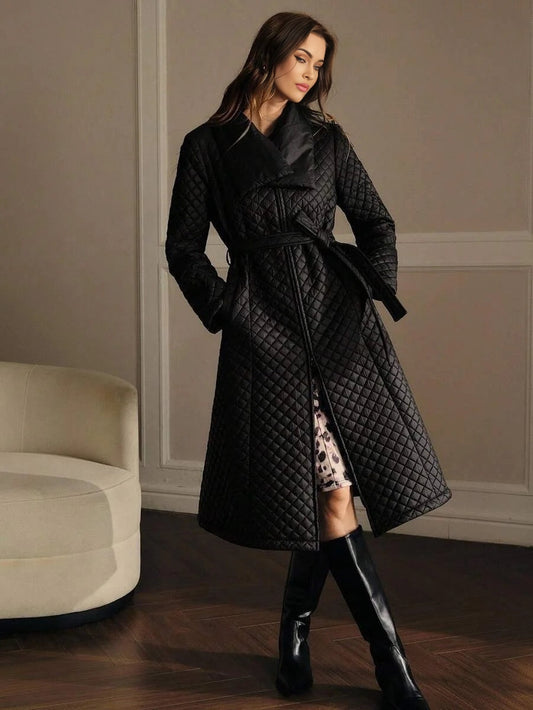 PREMIUM BELTED ZIPPER WINTER COAT