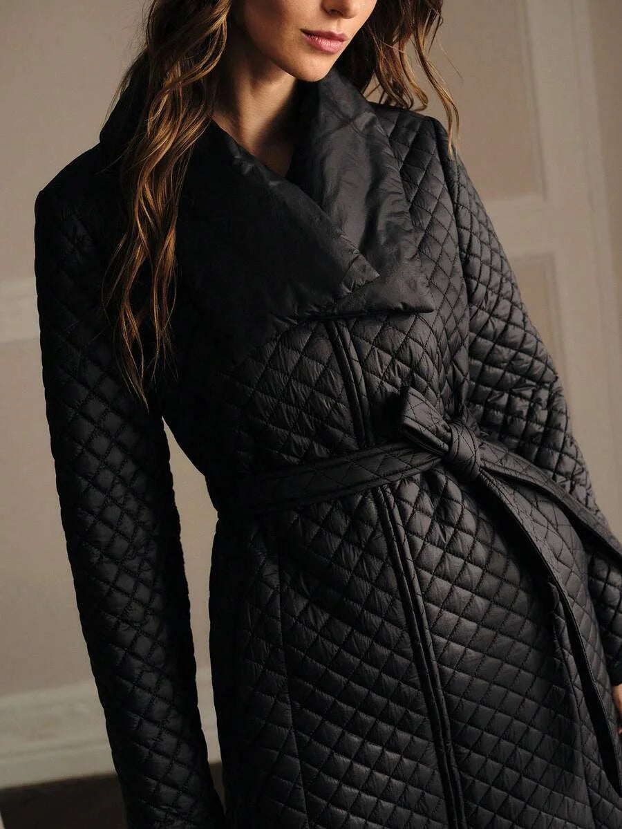 PREMIUM BELTED ZIPPER WINTER COAT