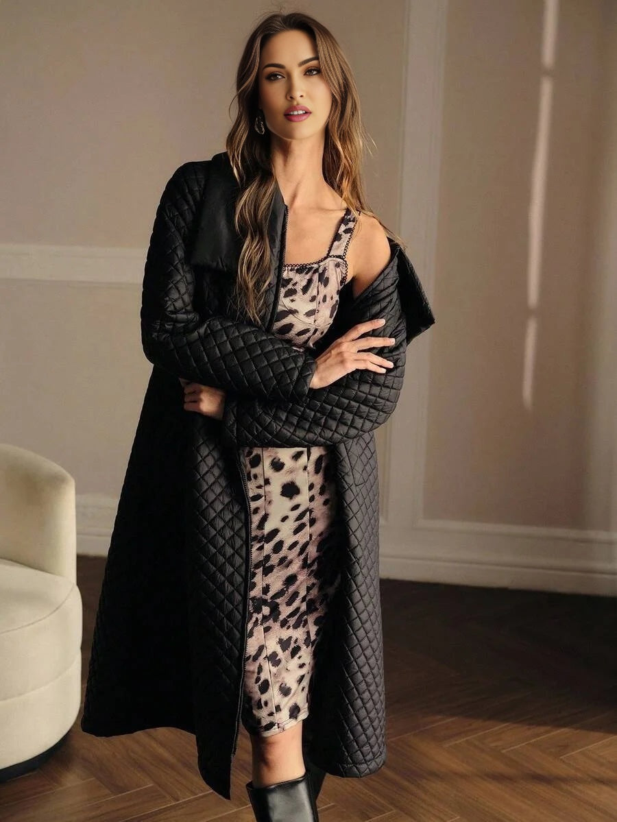 PREMIUM BELTED ZIPPER WINTER COAT