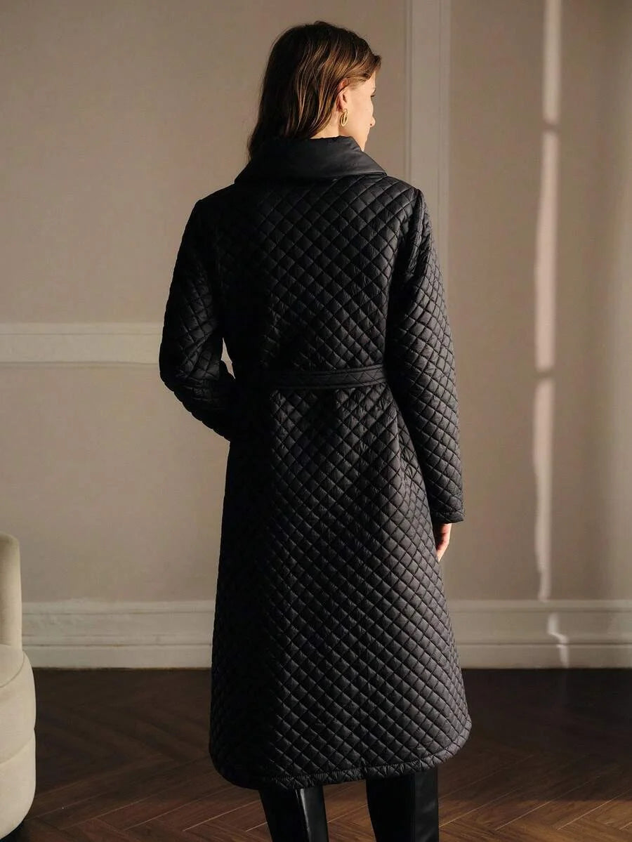 PREMIUM BELTED ZIPPER WINTER COAT