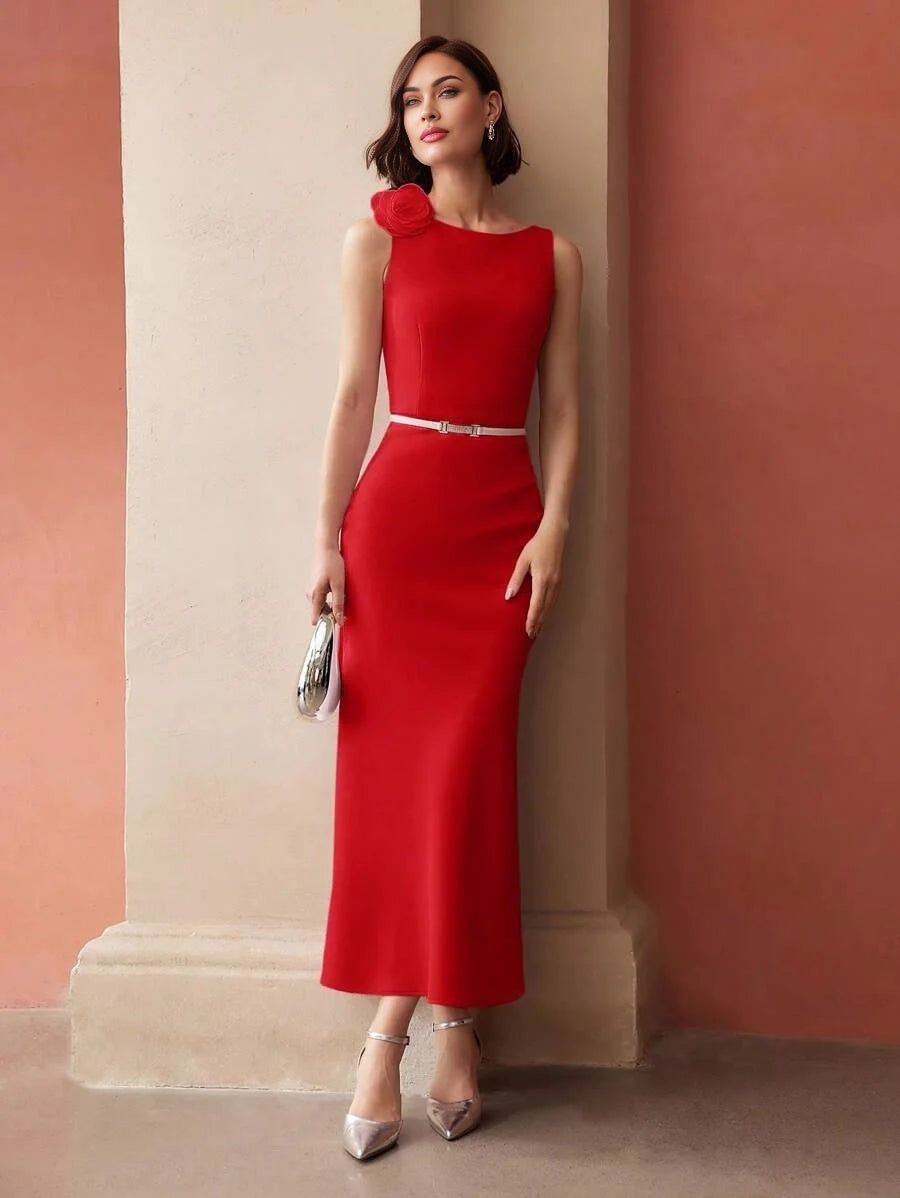 PREMIUM BIAS CUT STEREO FLORAL DRESS