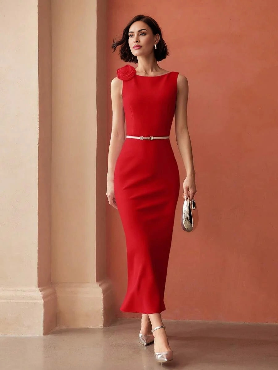 PREMIUM BIAS CUT STEREO FLORAL DRESS