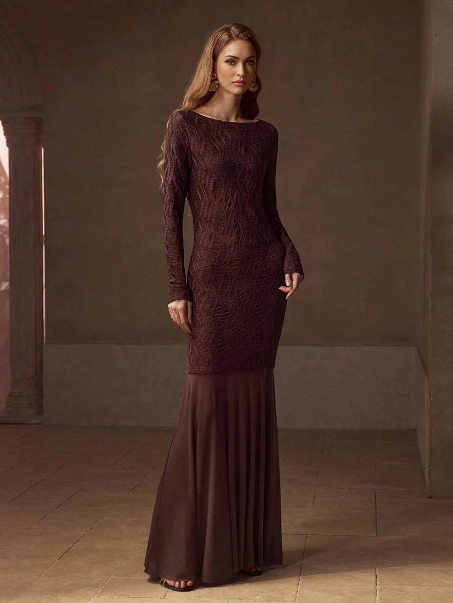 PREMIUM BIAS CUT TEXTURED PATTERN DRESS