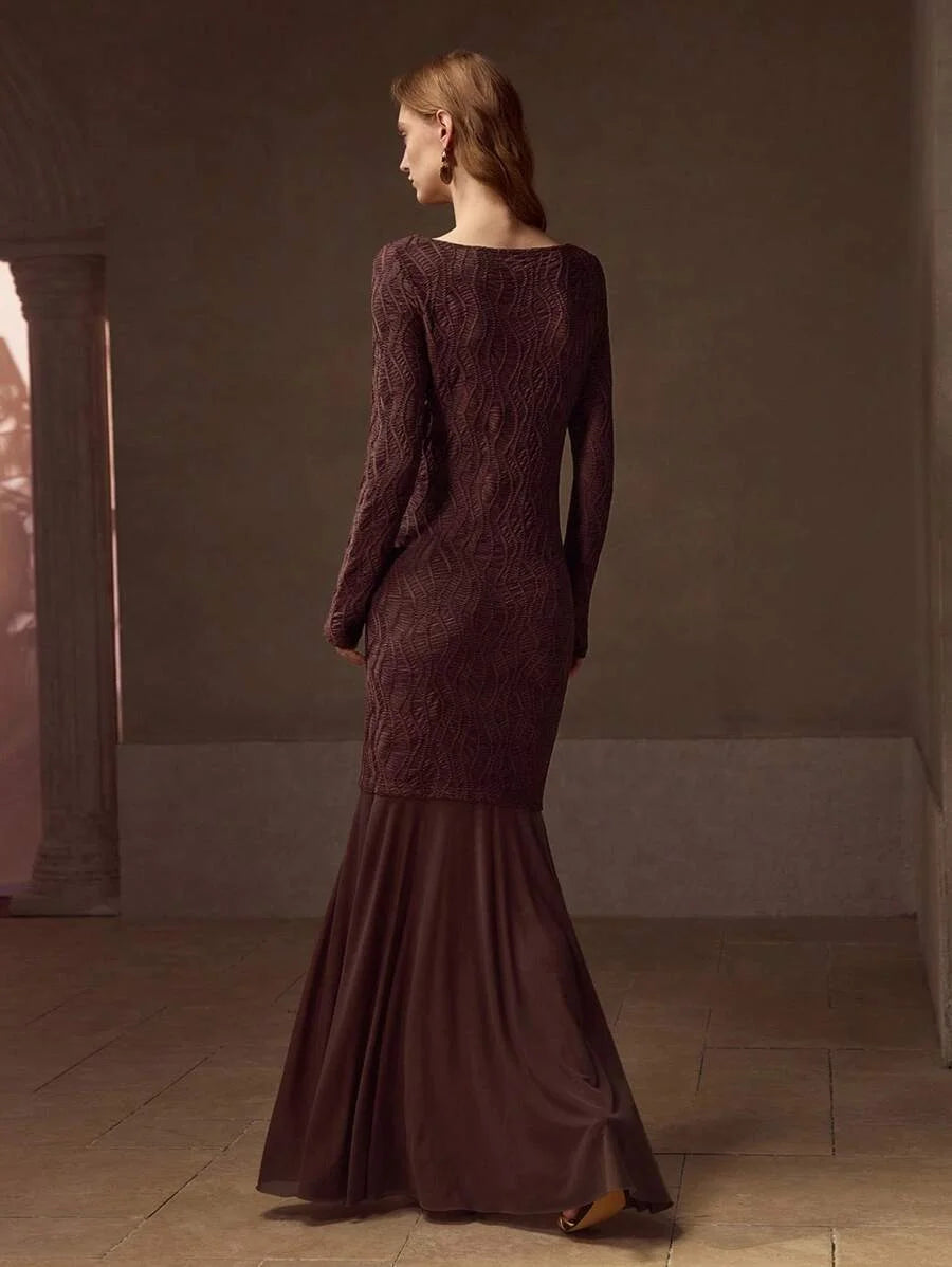 PREMIUM BIAS CUT TEXTURED PATTERN DRESS