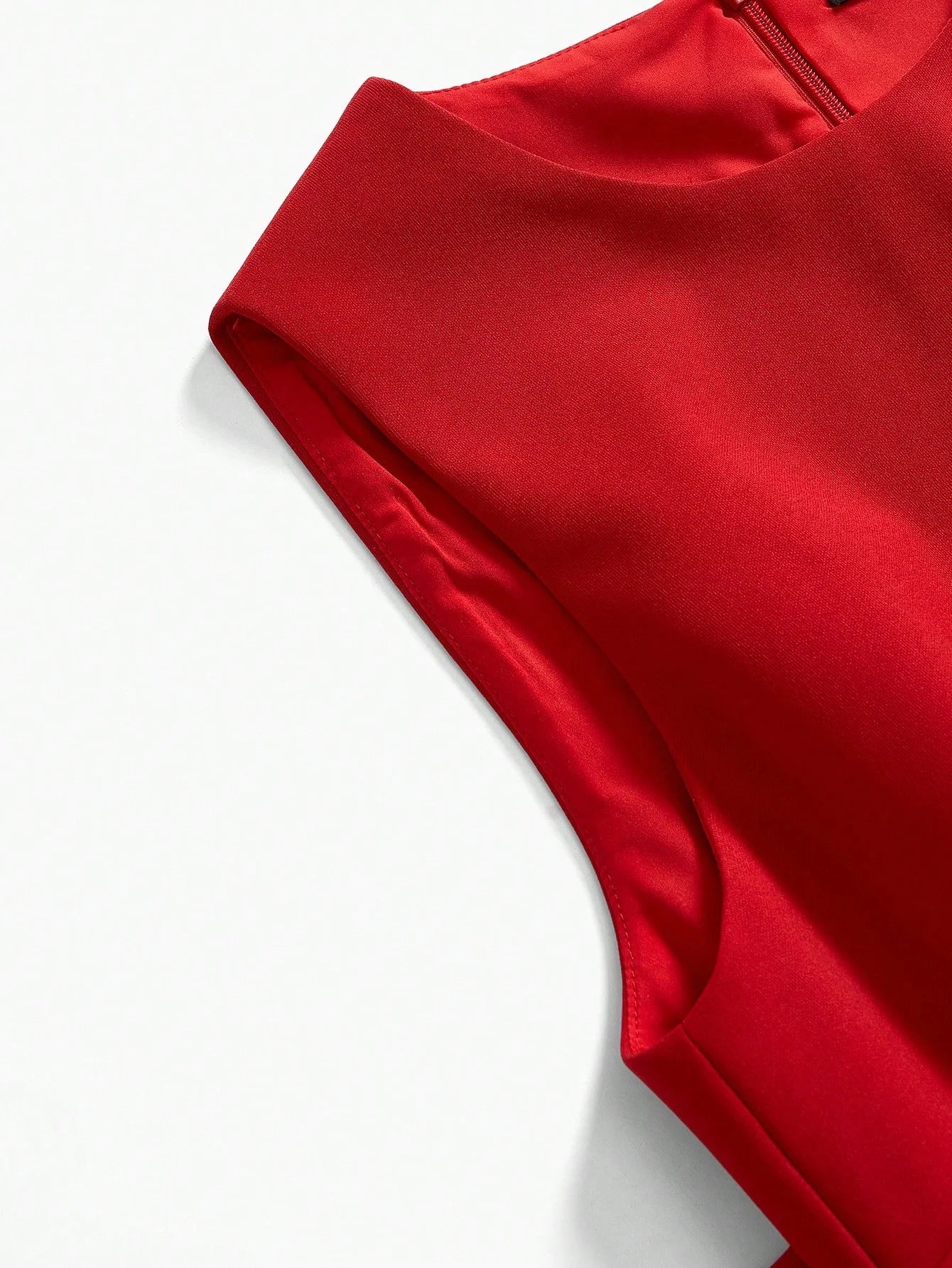 PREMIUM BOW DECOR THIGH SLIT DRESS