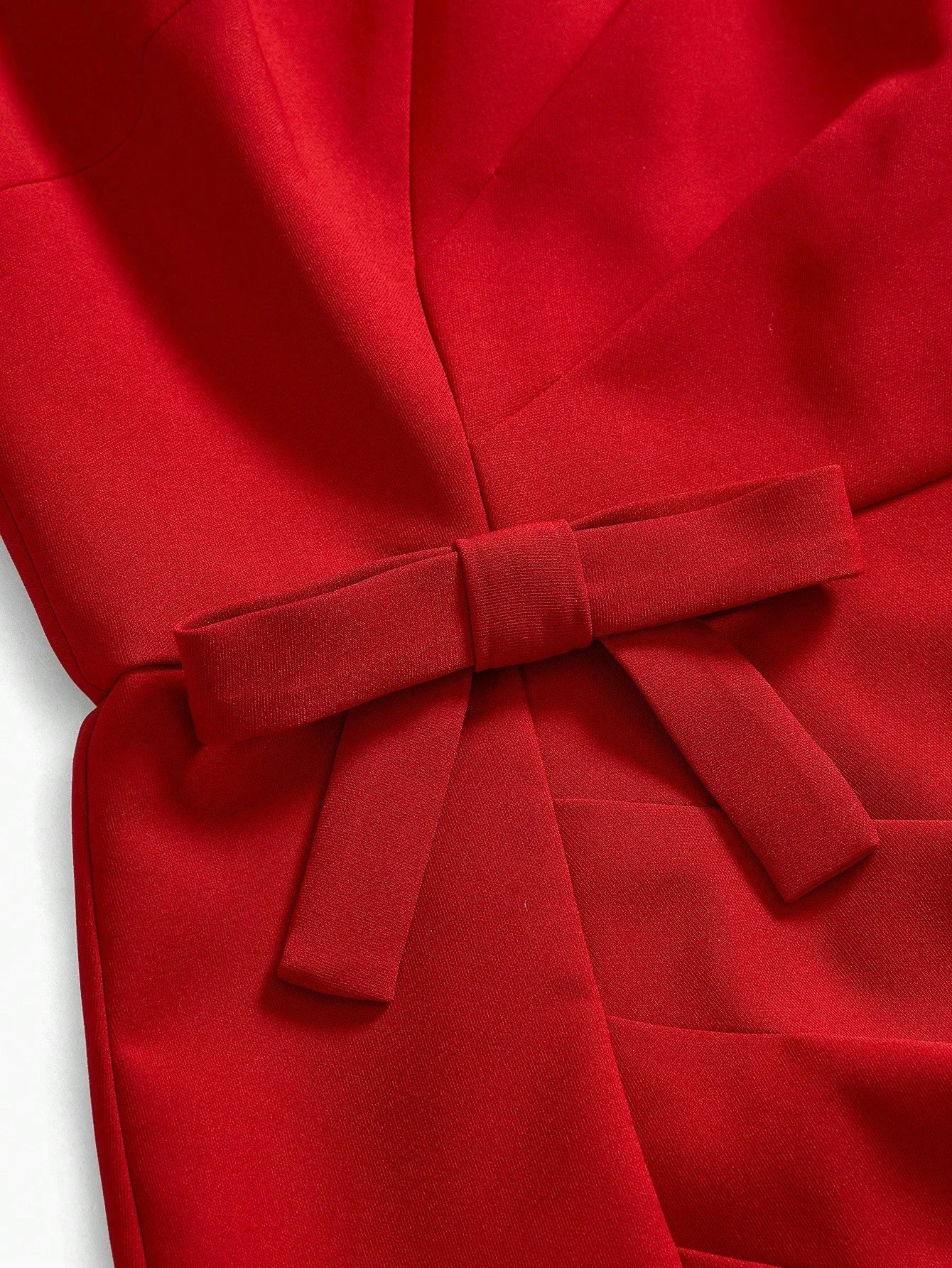 PREMIUM BOW DECOR THIGH SLIT DRESS