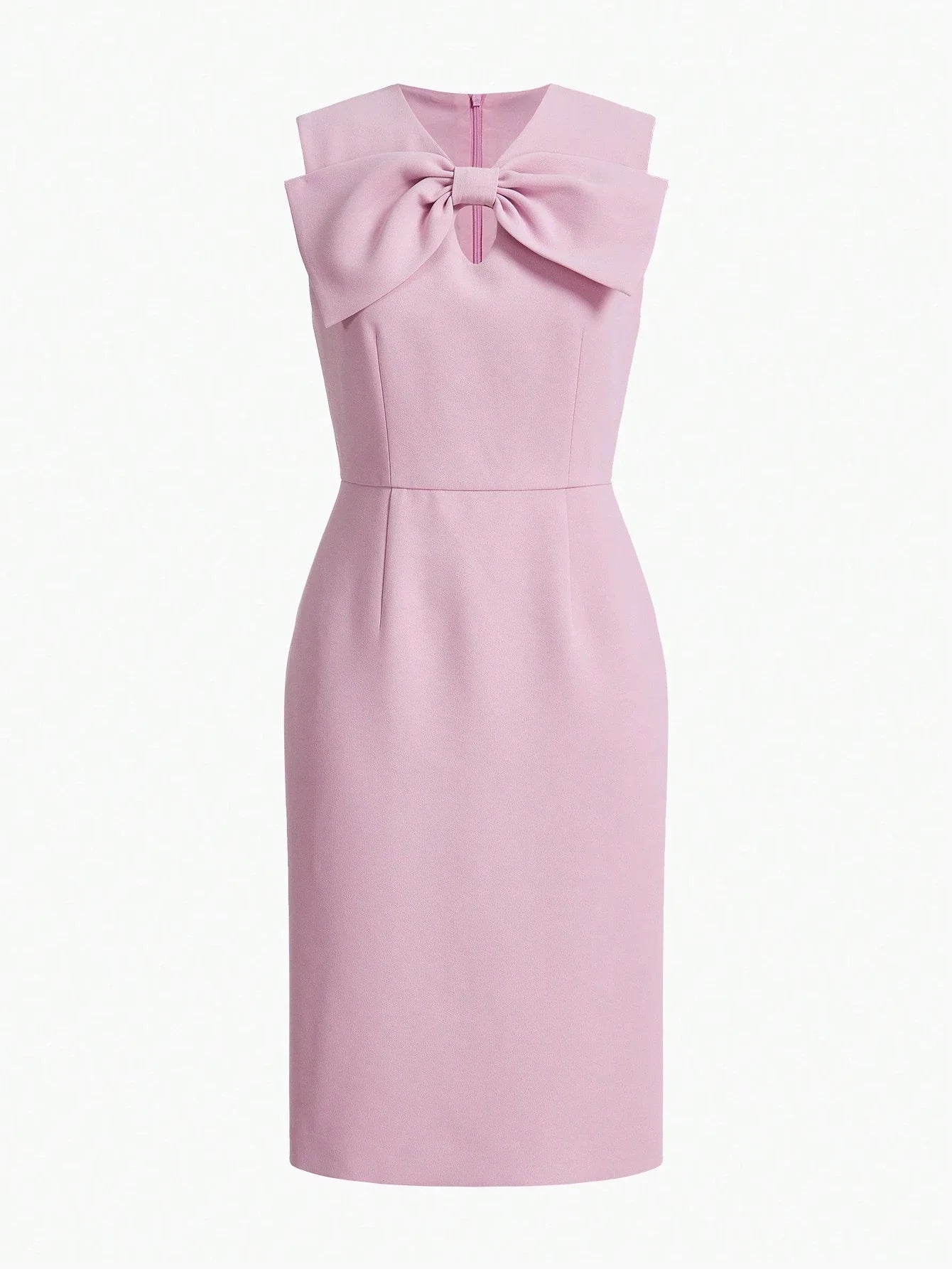 PREMIUM BOW KEYHOLE DRESS WITHOUT BELT