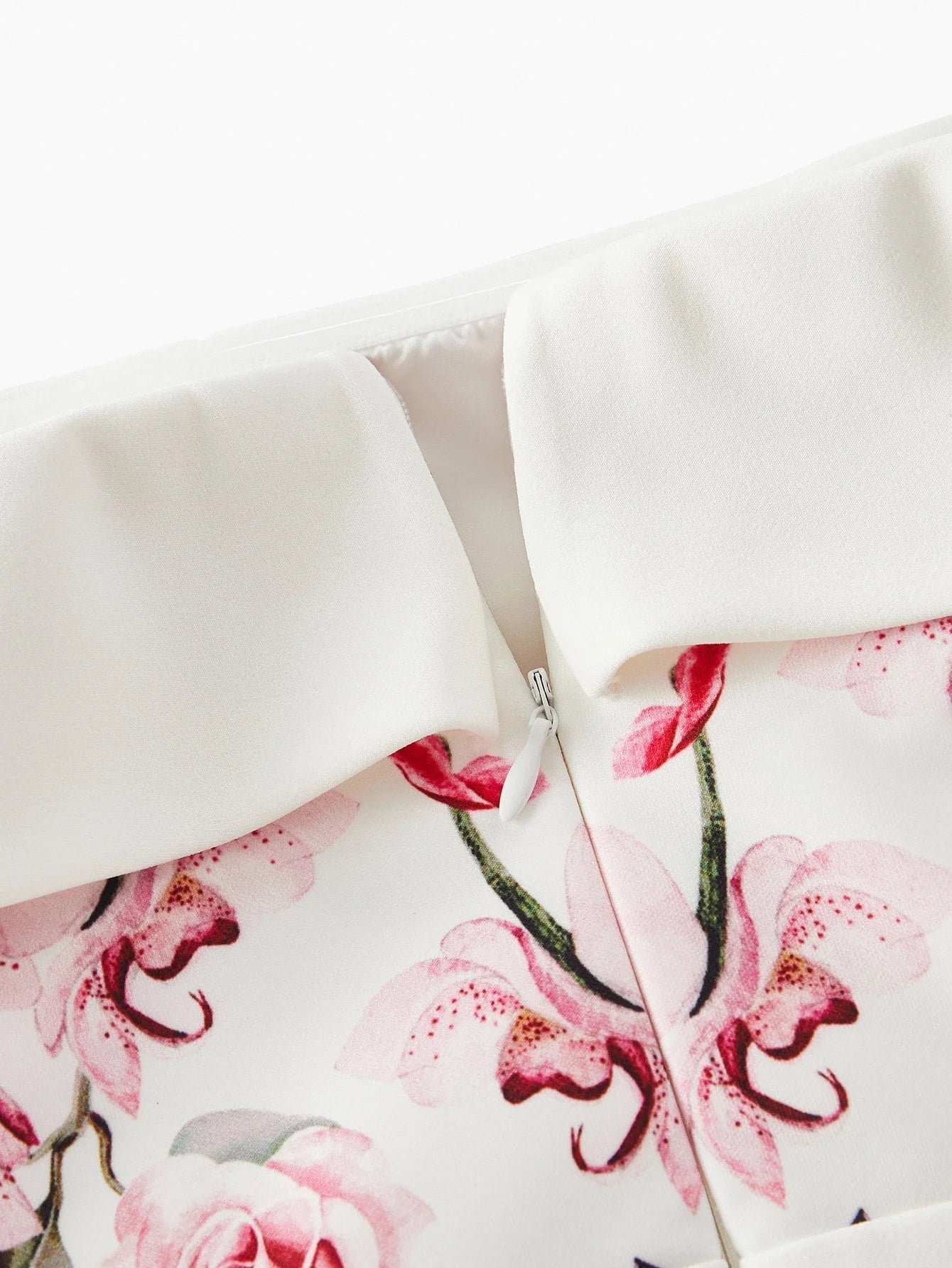 PREMIUM BUTTERFLY AND FLORAL PRINT FOLDOVER TUBE COCKTAIL DRESS