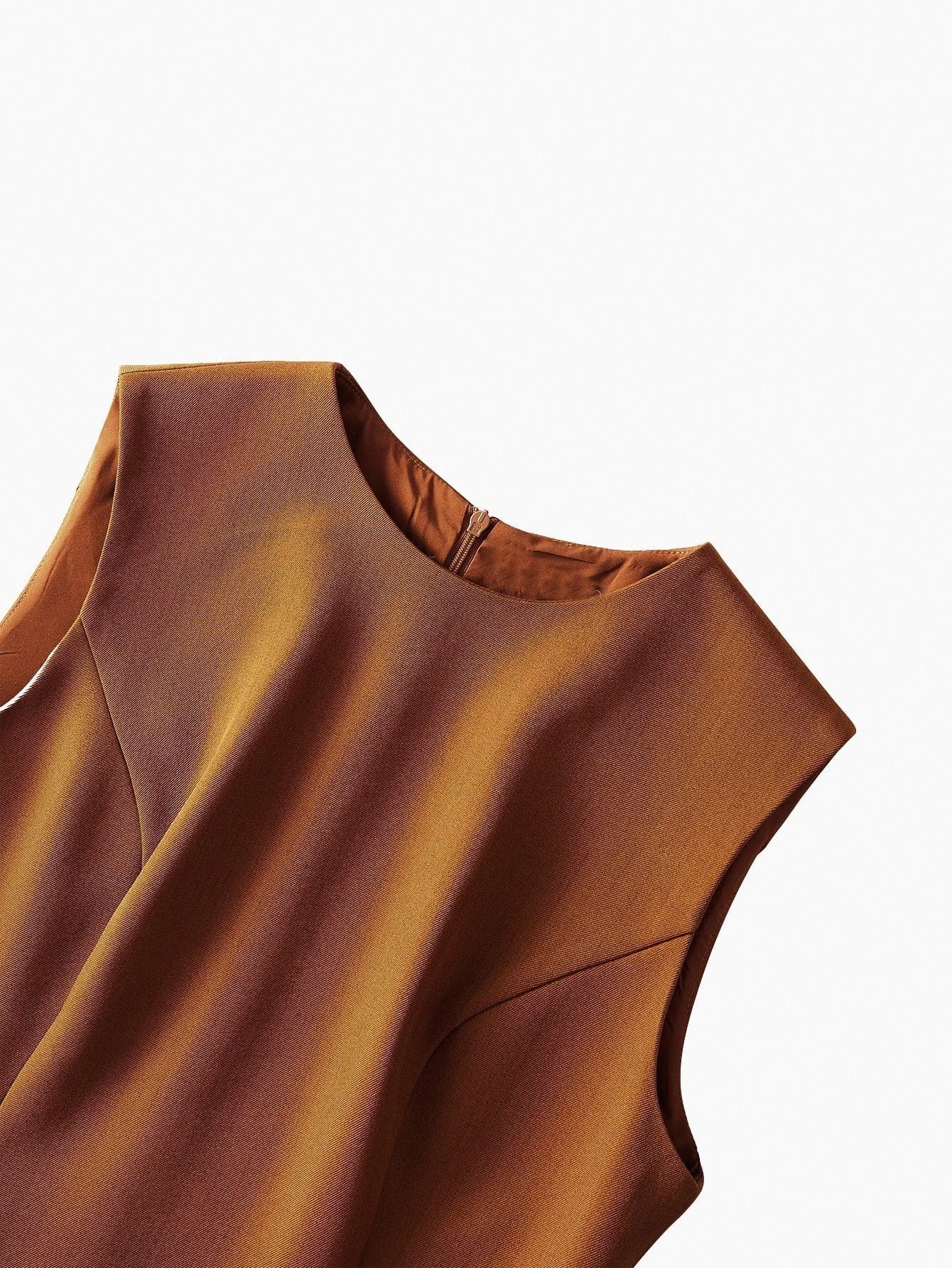 PREMIUM BUTTON DECOR SPLIT HEM DRESS