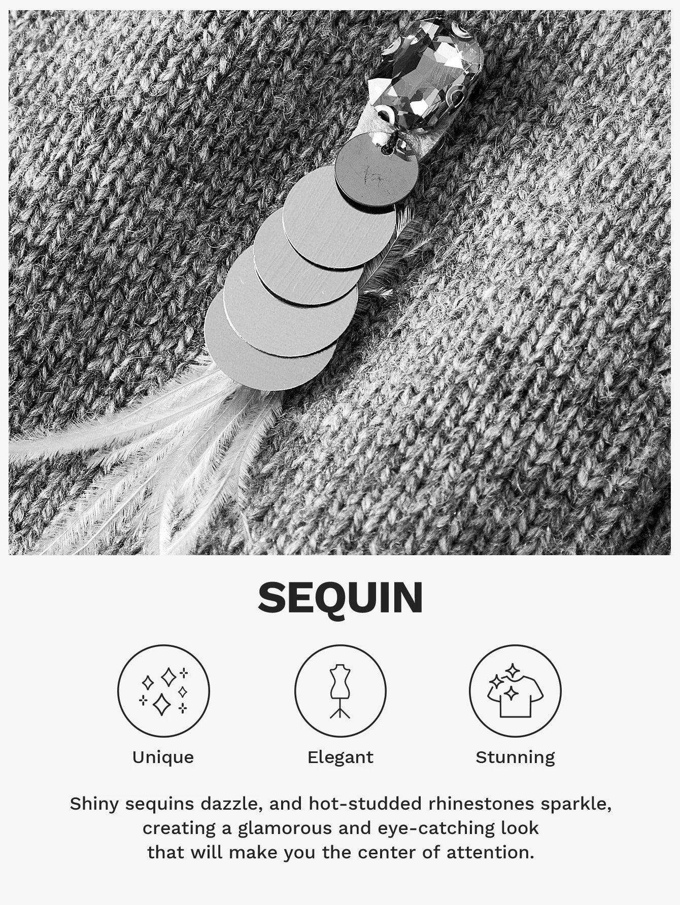 PREMIUM BUTTON FRONT SEQUIN DETAIL CARDIGAN