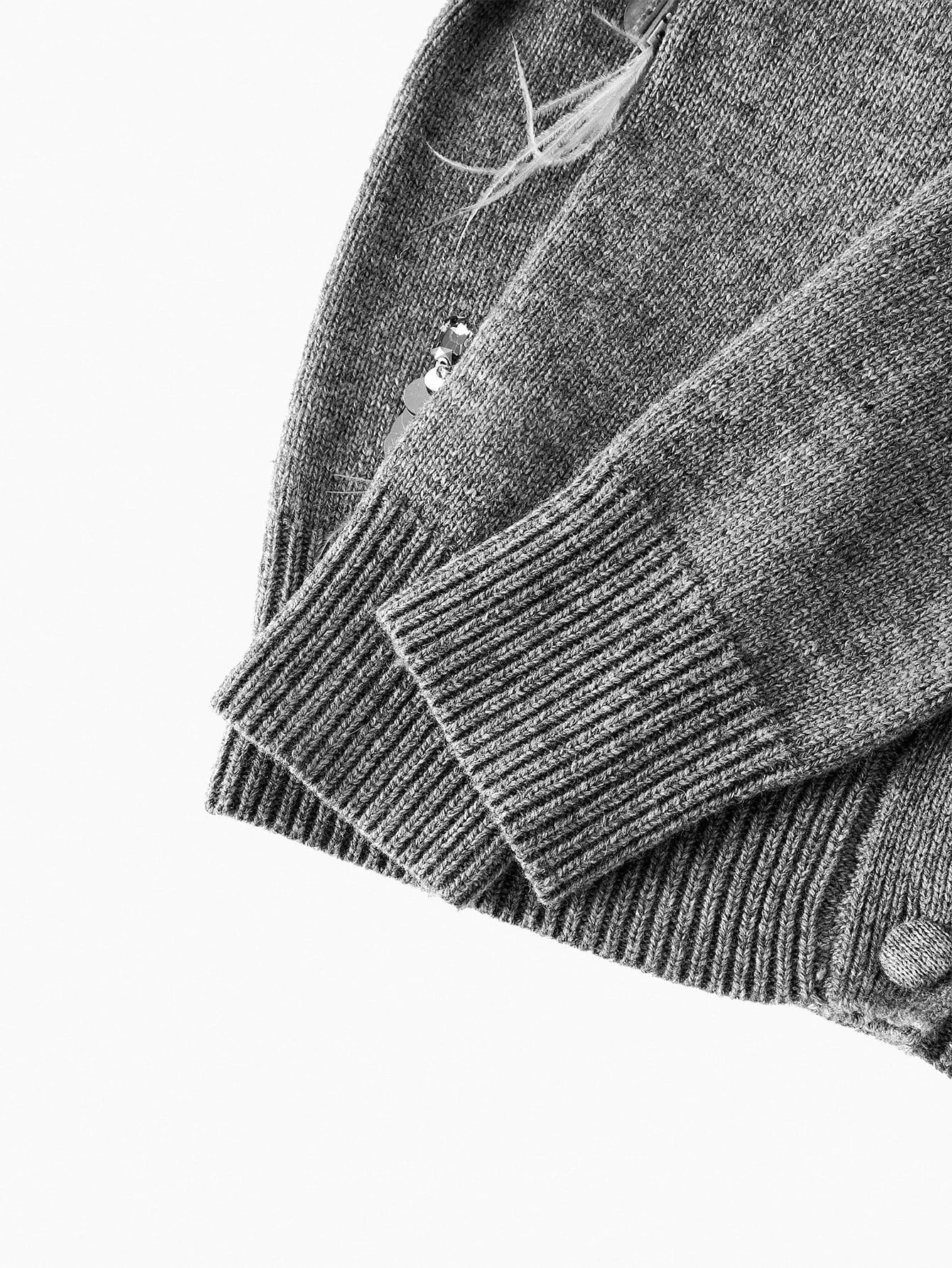 PREMIUM BUTTON FRONT SEQUIN DETAIL CARDIGAN