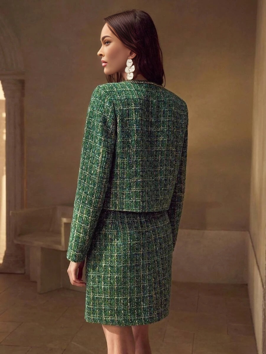 PREMIUM BUTTON UP CONTRAST TRIM BLAZER