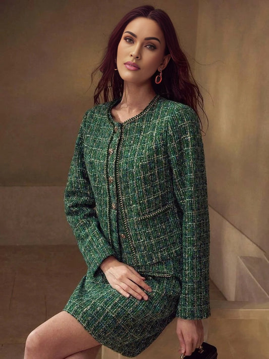 PREMIUM BUTTON UP CONTRAST TRIM BLAZER