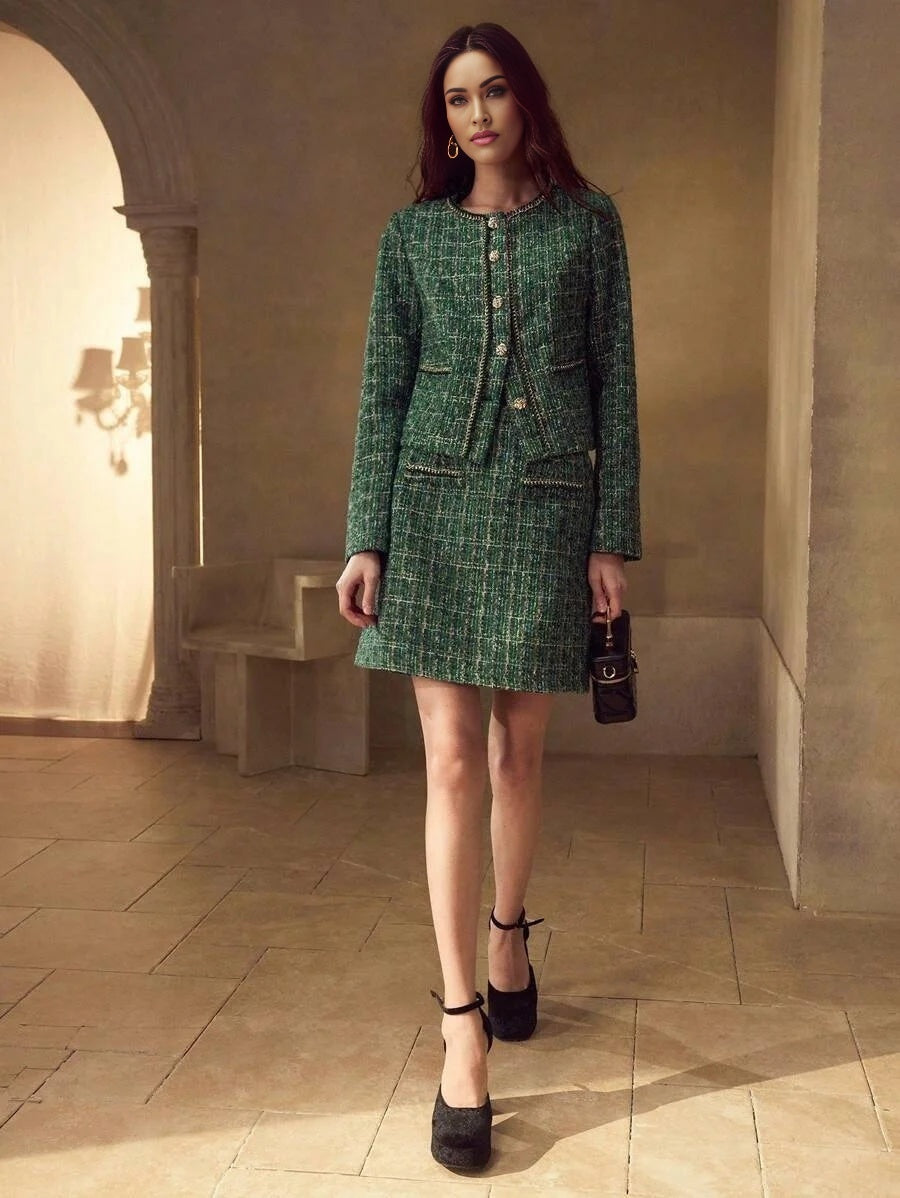 PREMIUM BUTTON UP CONTRAST TRIM BLAZER