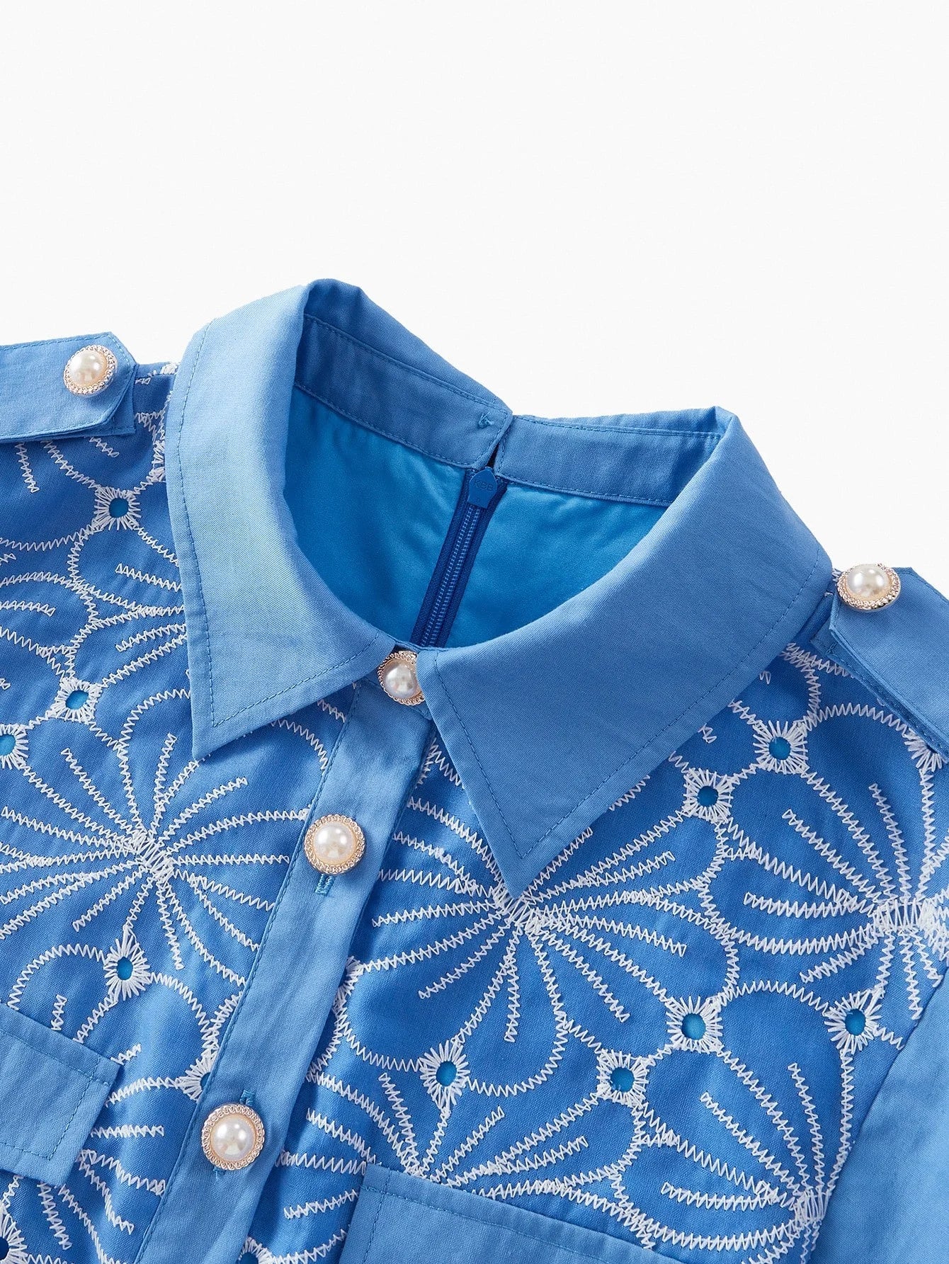 PREMIUM BUTTON UP EMBROIDERY DRESS