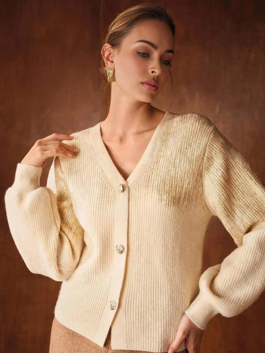 PREMIUM BUTTON UP LONG SLEEVE ELEGANT CARDIGAN