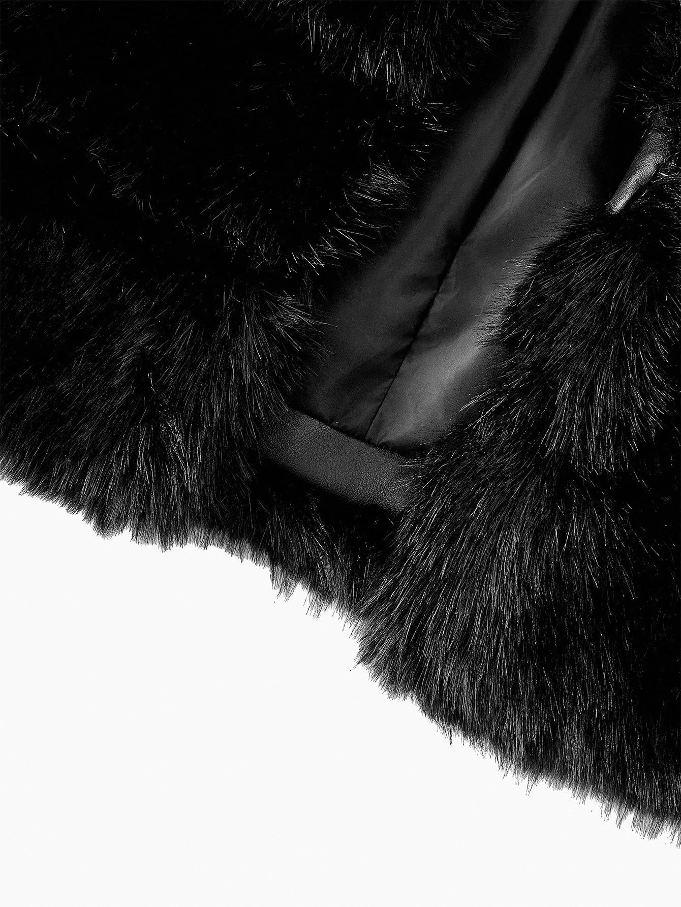 PREMIUM BUTTON UP LONG SLEEVE FAUX FUR COAT