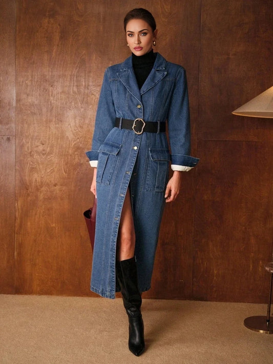 PREMIUM BUTTON UP POCKET DENIM COAT