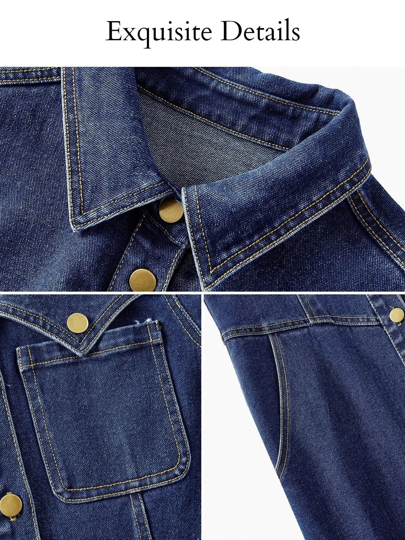 PREMIUM BUTTON UP SLANT POCKET DENIM DRESS