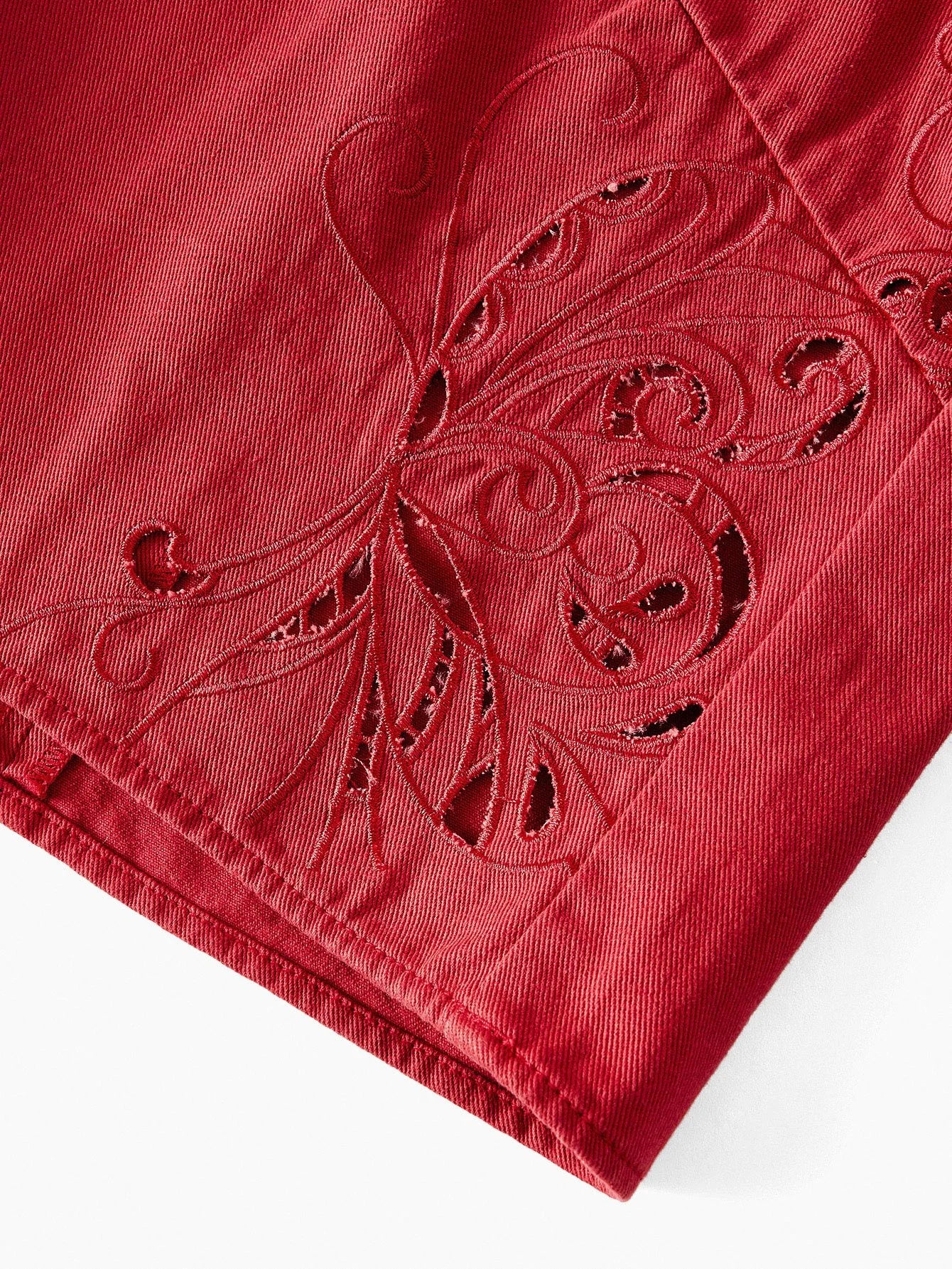 PREMIUM CASUAL EMBROIDERED DENIM TOP