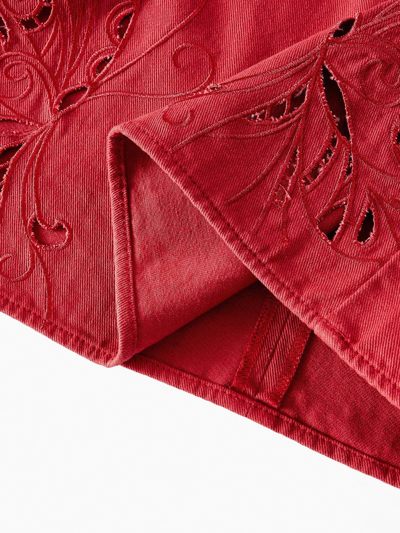 PREMIUM CASUAL EMBROIDERED DENIM TOP