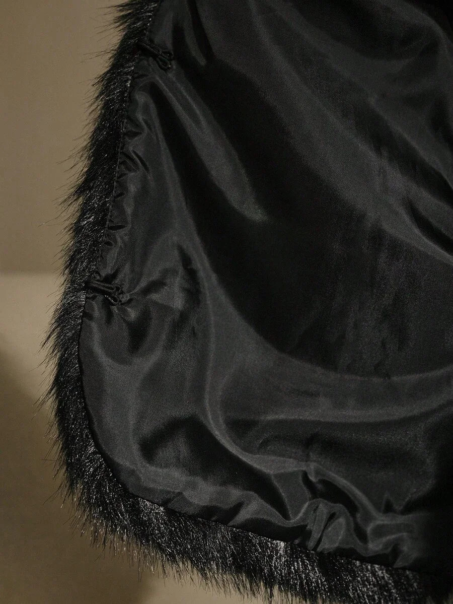 PREMIUM CHIC FAUX FUR SHORT JACKET AUTUMNWINTER PARTY